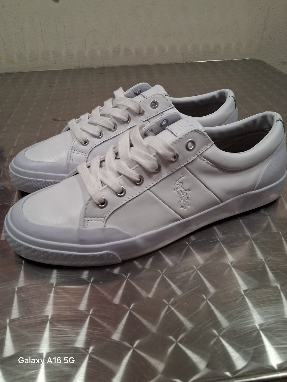 Polo by Ralph Lauren White Leather Low-Top Sneakers